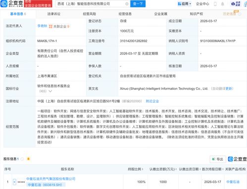 中曼石油跨界布局AI 成立智能信息科技公司，聚焦上海信息安全軟件開發(fā)